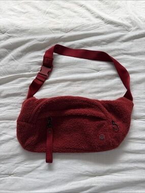 Lululemon Red Sherpa Belt Bag